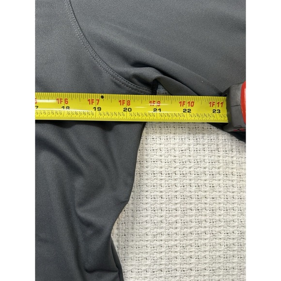 OGIO Men's Dark Grey 3/4 Sleeve Performance Golf Polo Shirt Button Collar-Size M - Picture 11 of 16